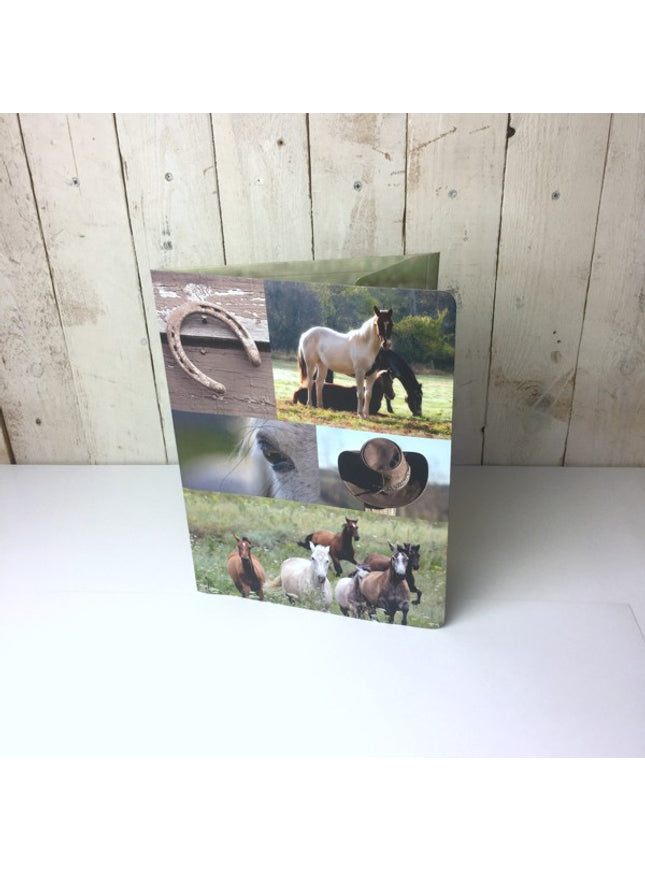 Map A4 "paarden collage"