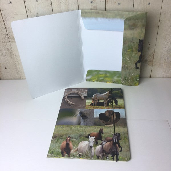 Carte A4 « collage de chevaux »
