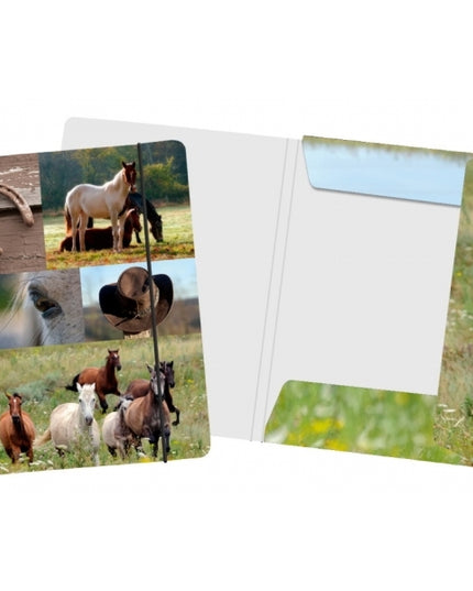 Carte A4 « collage de chevaux »