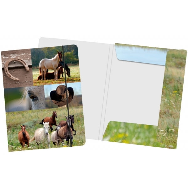 Carte A4 « collage de chevaux »