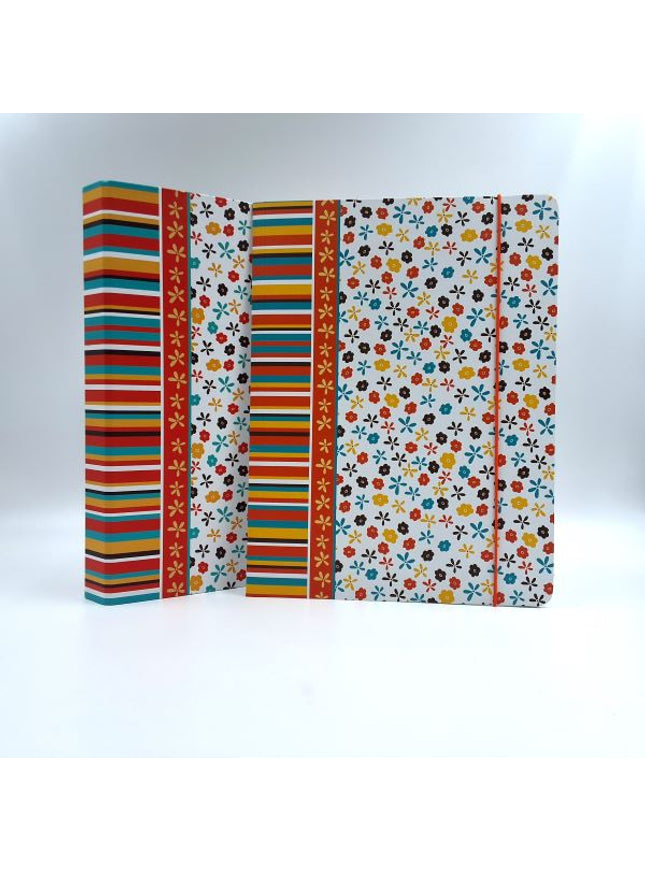 Ringmap recycled karton - kleine bloemen