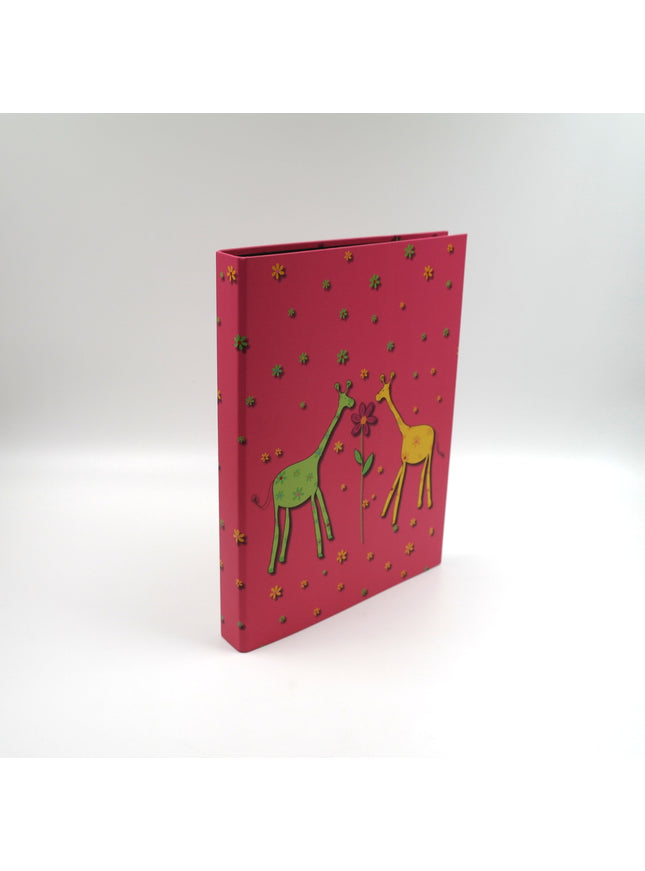 Ringmap recycled karton - 2 giraffen