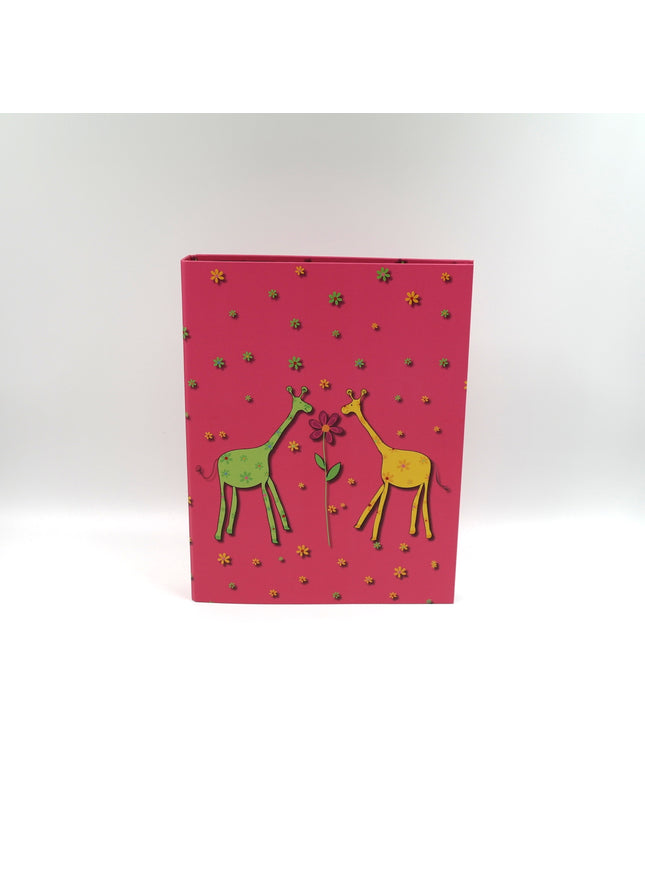 Ringmap recycled karton - 2 giraffen