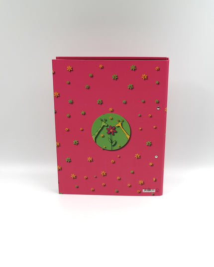 Classeur à anneaux en carton recyclé - 2 girafes