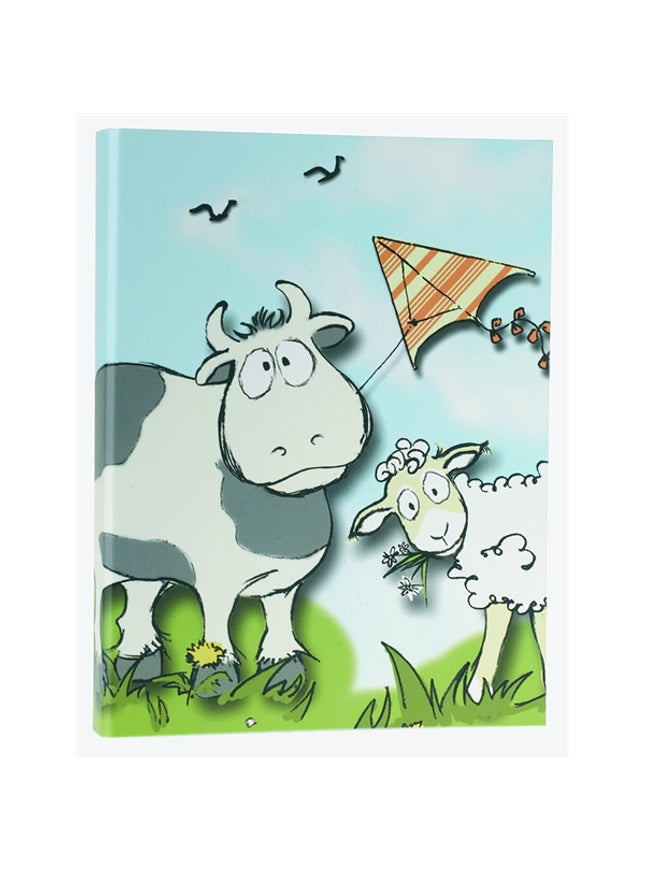 Ringmap recycled karton - koe en schaap