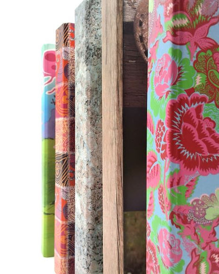 Classeur à anneaux en carton recyclé - patchwork