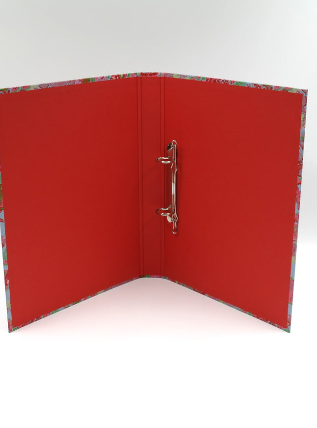 Classeur à anneaux en carton recyclé - Roses rouges