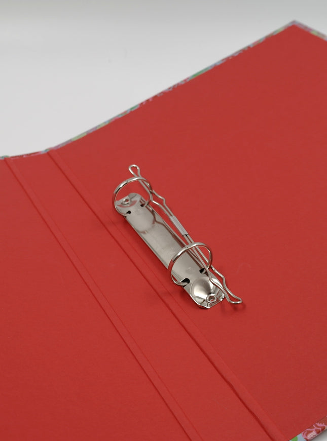 Classeur à anneaux en carton recyclé - Roses rouges