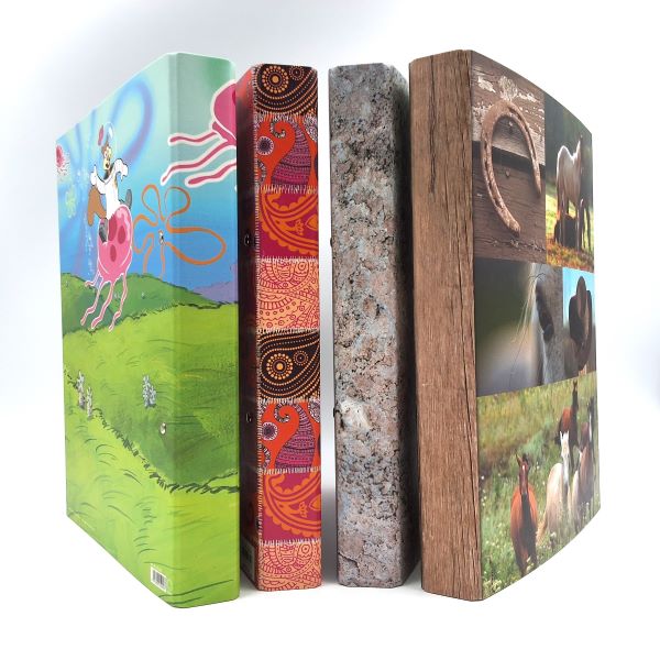 Classeur à anneaux en carton recyclé - patchwork