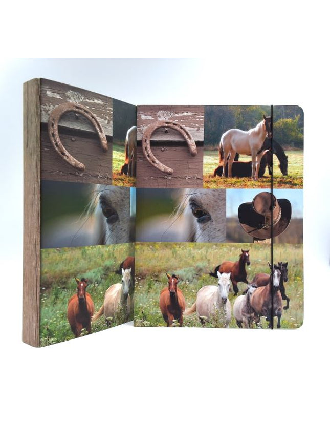 Ringmap recycled karton - paarden collage