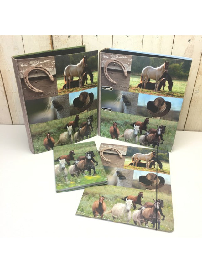 Ringmap recycled karton - paarden collage