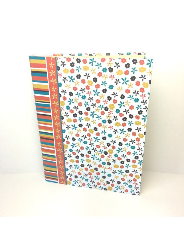 Ringmap recycled karton - kleine bloemen