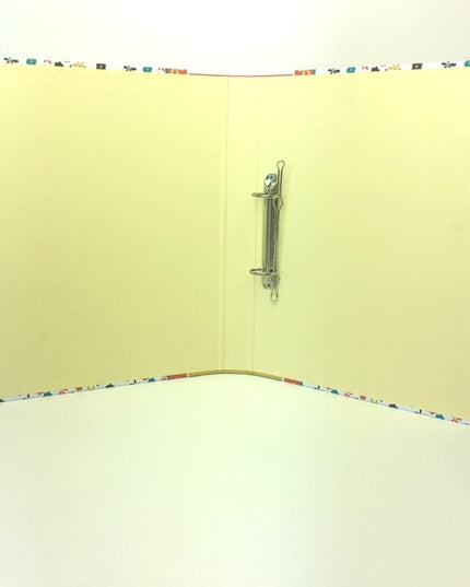 Classeur à anneaux en carton recyclé - petites fleurs