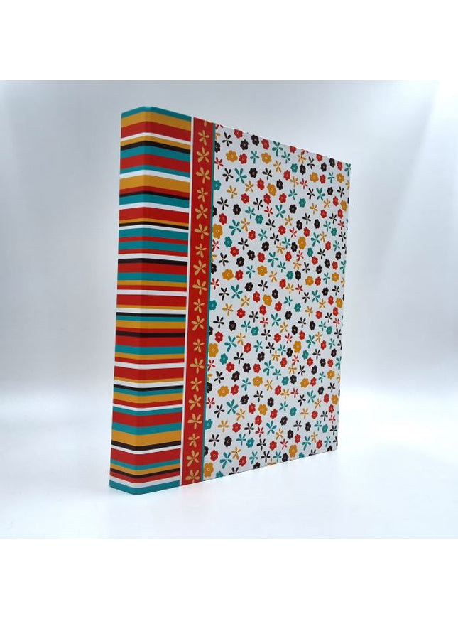 Ringmap recycled karton - kleine bloemen