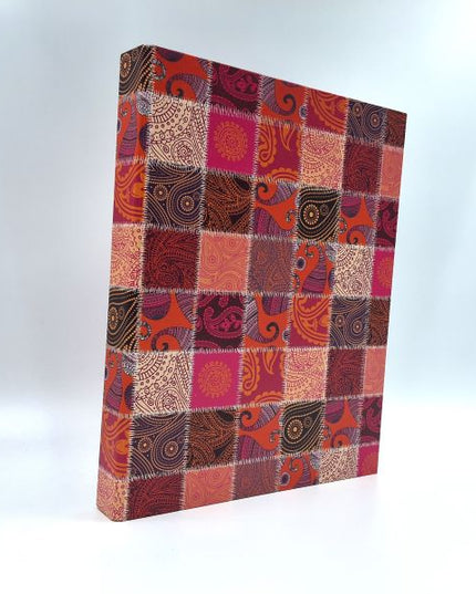 Classeur à anneaux en carton recyclé - patchwork