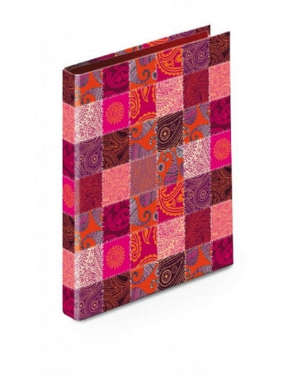 Classeur à anneaux en carton recyclé - patchwork