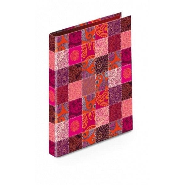 Classeur à anneaux en carton recyclé - patchwork