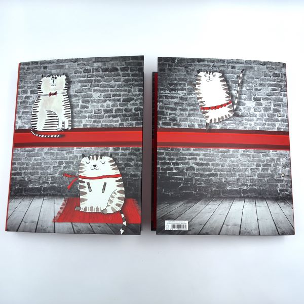 Classeur à anneaux en carton recyclé - Chats