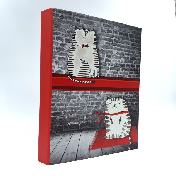 Classeur à anneaux en carton recyclé - Chats