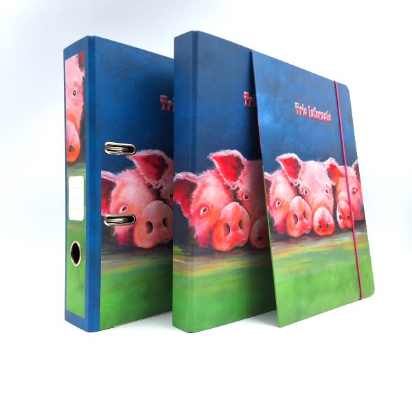 Classeur à anneaux en carton recyclé - trio infernal