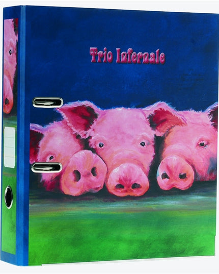 Classeur à anneaux en carton recyclé - trio infernal