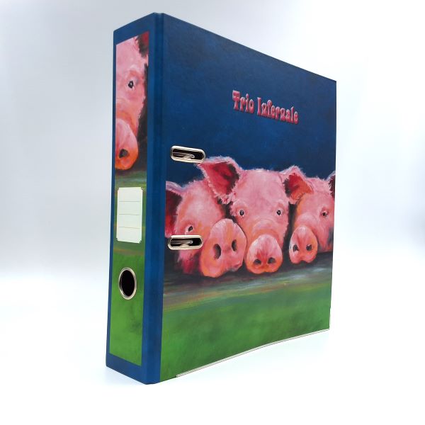 Classeur à anneaux en carton recyclé - trio infernal