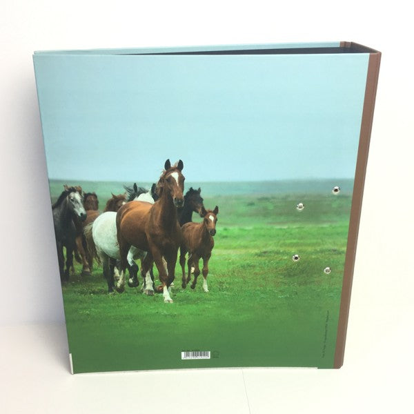 Classeur à anneaux en carton recyclé - chevaux sauvages
