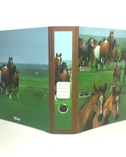 Classeur à anneaux en carton recyclé - chevaux sauvages