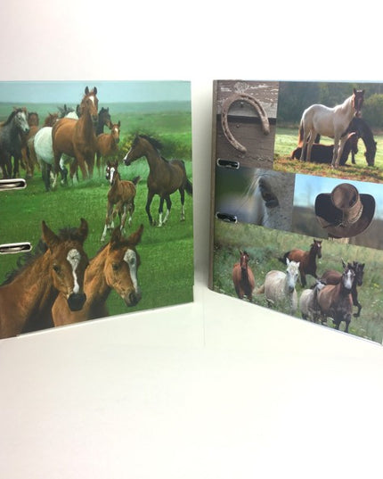 Classeur à anneaux en carton recyclé - chevaux sauvages
