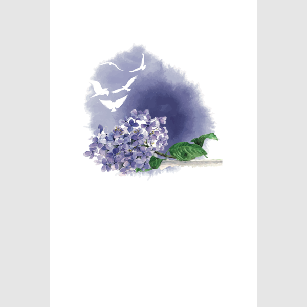 Wenskaart hortensia condoleance