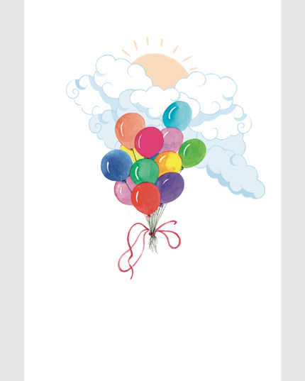 Wenskaart ballonen