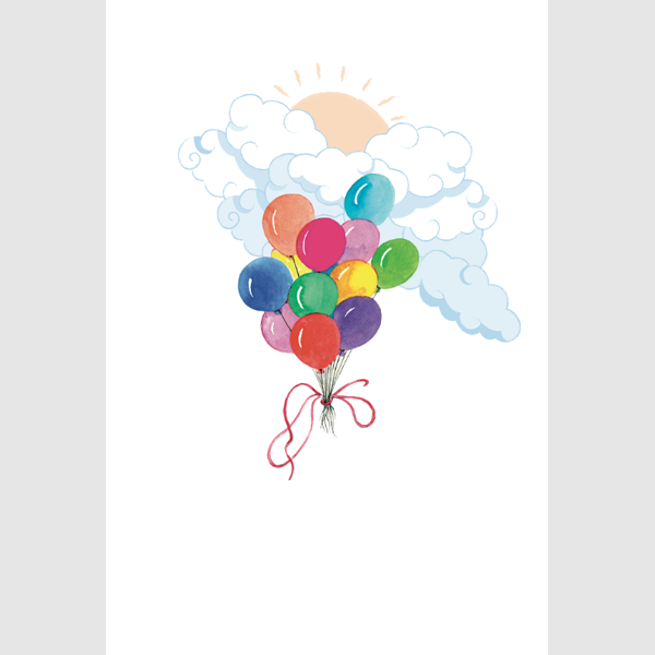 Wenskaart ballonen