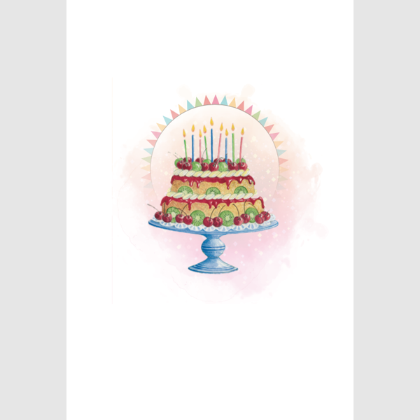 Wenskaart taart