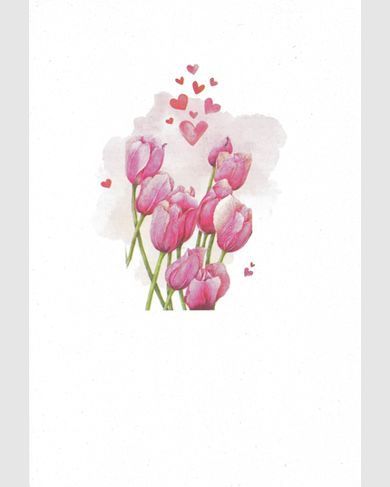 Wenskaart tulpen
