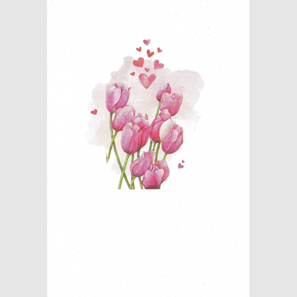 Wenskaart tulpen
