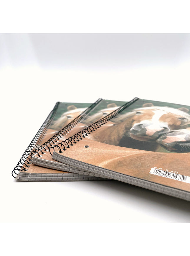 Collegeblok A4 - geruit 5x5 mm - "paarden"