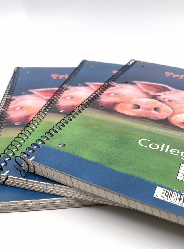 Bloc-notes A4 - quadrillé 5x5 mm - "trio infernal"