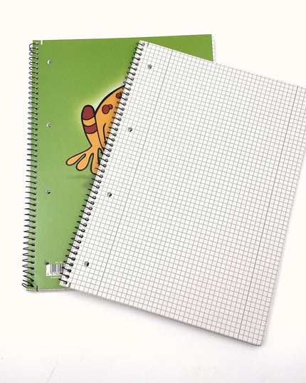 Collegeblok A4 - geruit 5x5 mm - "kikker hey baby…"