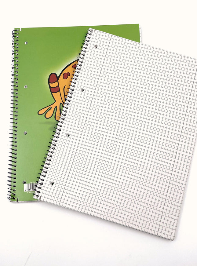 Cahier A4 - Carré 5x5 mm - "Salut bébé, grenouille..."