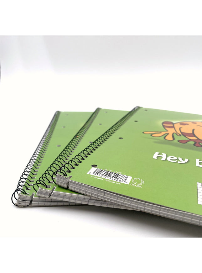 Collegeblok A4 - geruit 5x5 mm - "kikker hey baby…"