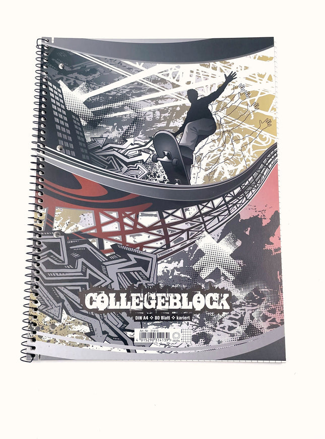 Bloc-notes A4 - quadrillage 5x5 mm - "Vie de rue"