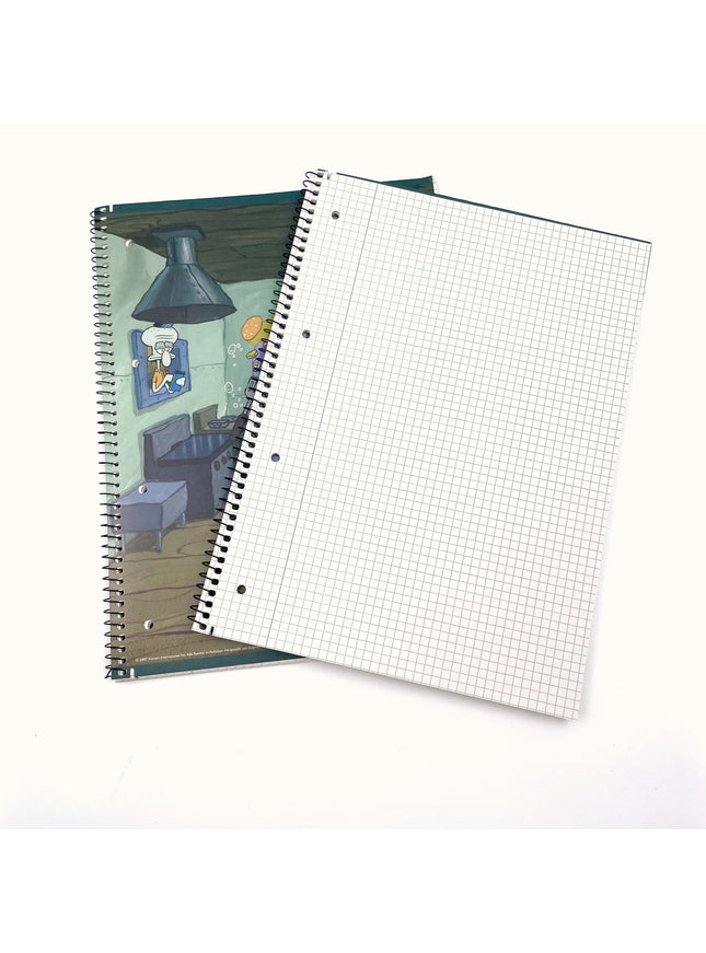 Collegeblok A4 - geruit 5x5 mm - "Spongebob"