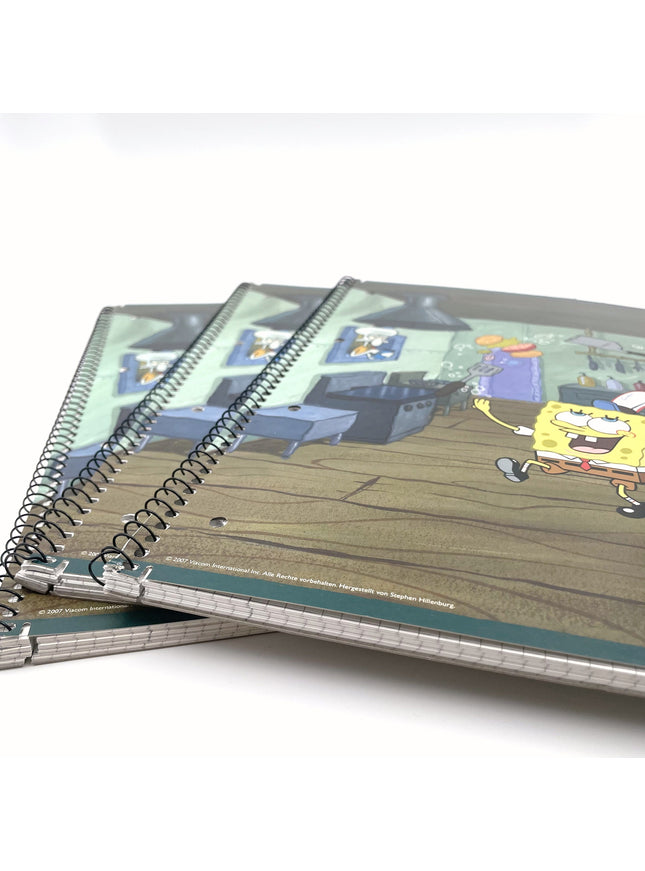 Collegeblok A4 - geruit 5x5 mm - "Spongebob"