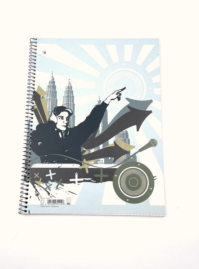 Bloc-notes A4 - quadrillage 5x5 mm - « Style urbain »