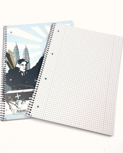 Collegeblok A4 - geruit 5x5 mm - "Urban Style"