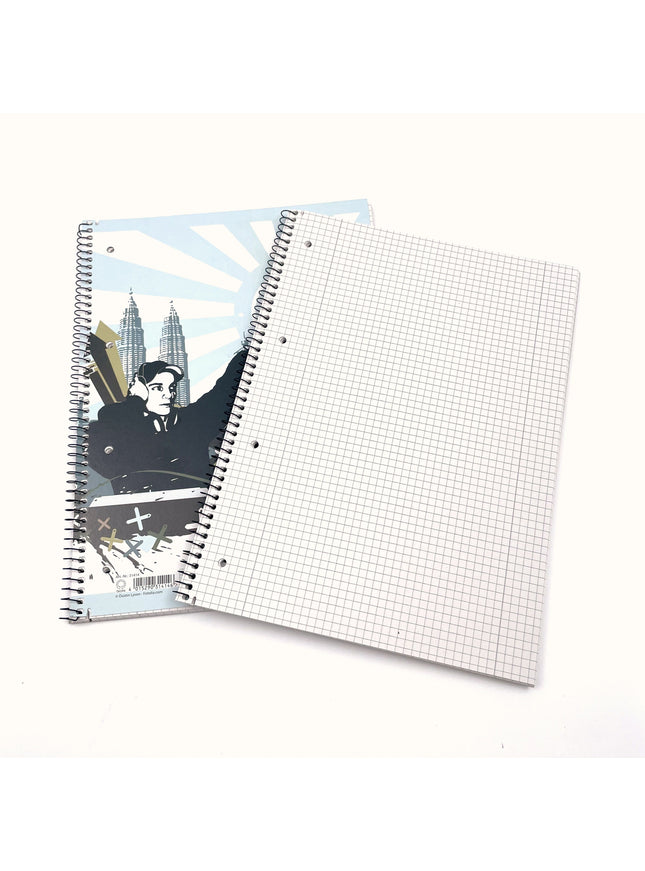 Collegeblok A4 - geruit 5x5 mm - "Urban Style"