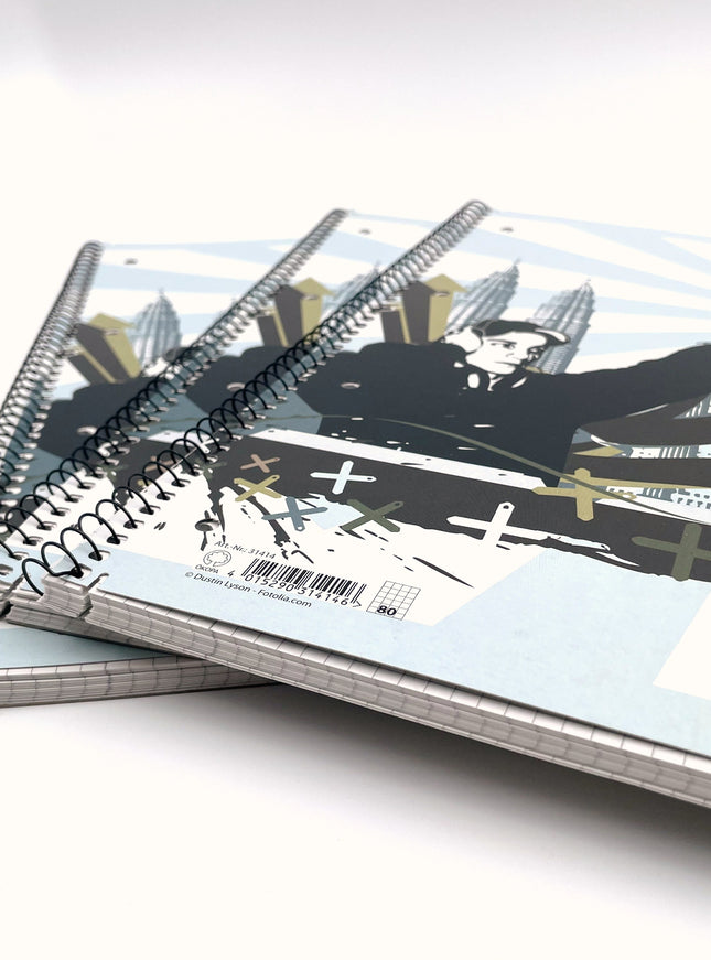 Bloc-notes A4 - quadrillage 5x5 mm - « Style urbain »