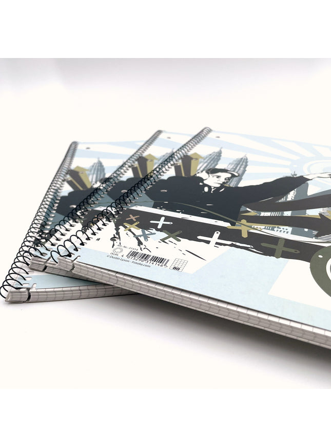 Collegeblok A4 - geruit 5x5 mm - "Urban Style"