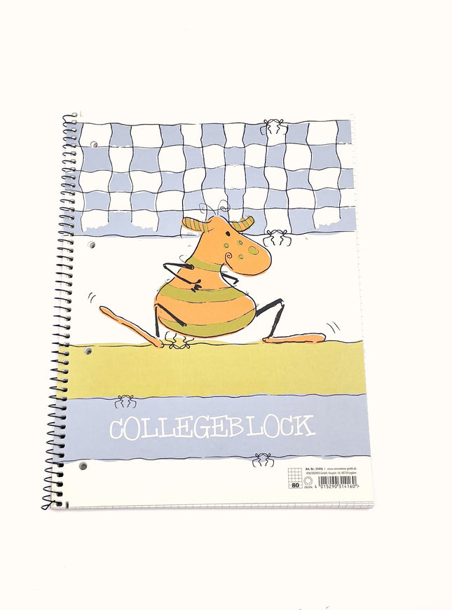 Cahier d'écolier A4 - Carré 5x5 mm - "Grizzle"