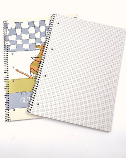 Collegeblok A4 - geruit 5x5 mm - "Grizzle"